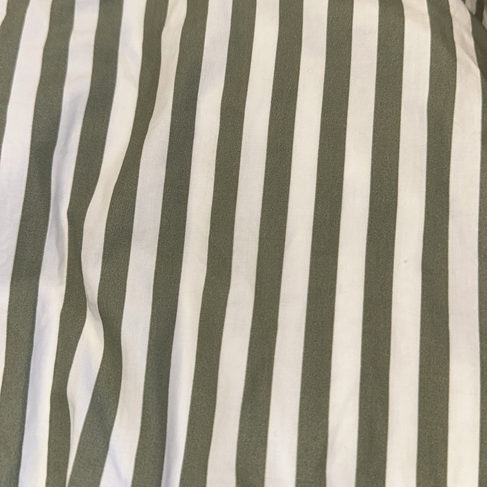 NWT Zara Green and White 100% Cotton top Med - Picture 8 of 8